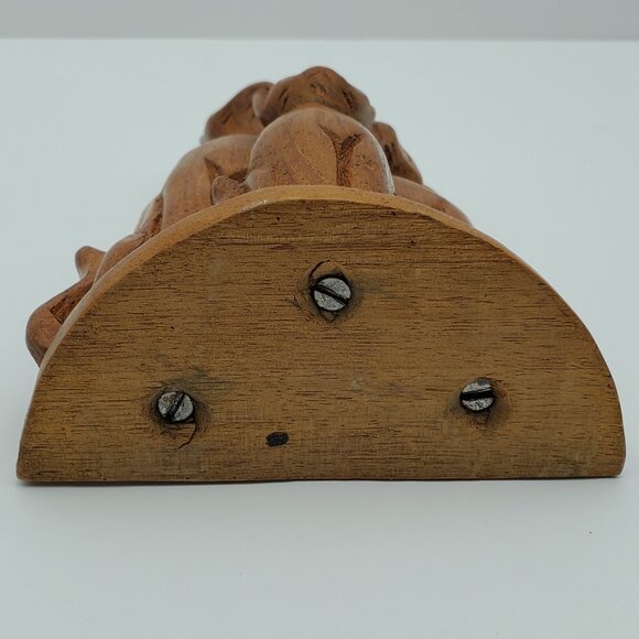 Wooden Cat Figurine Three Wood Cats Kittens Statue Primitive Wooden Cats - Picture 6 of 6